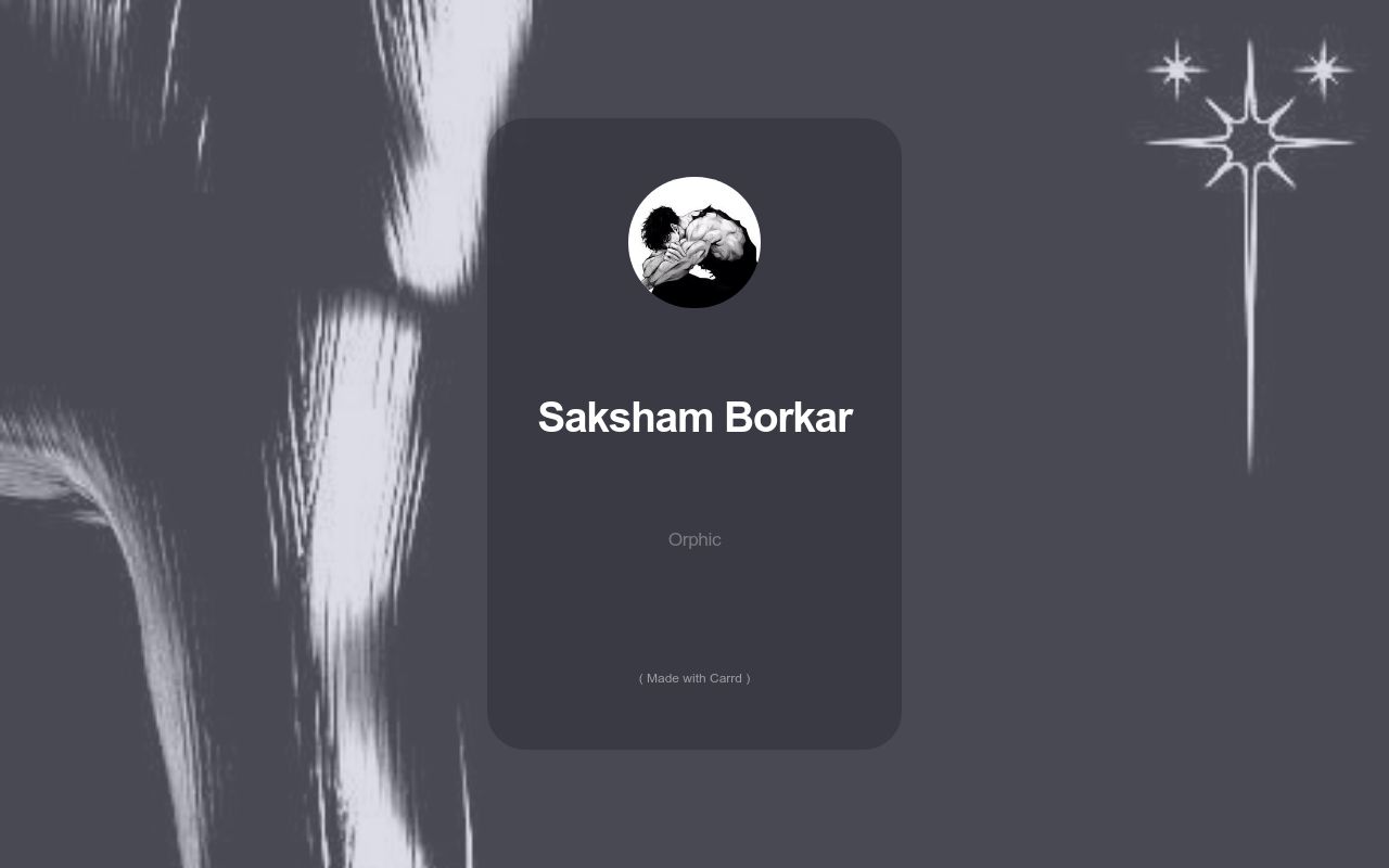 Carrd profile picture for @saksham